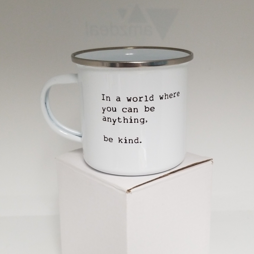 Stainless steel lightweight enamel coating mug